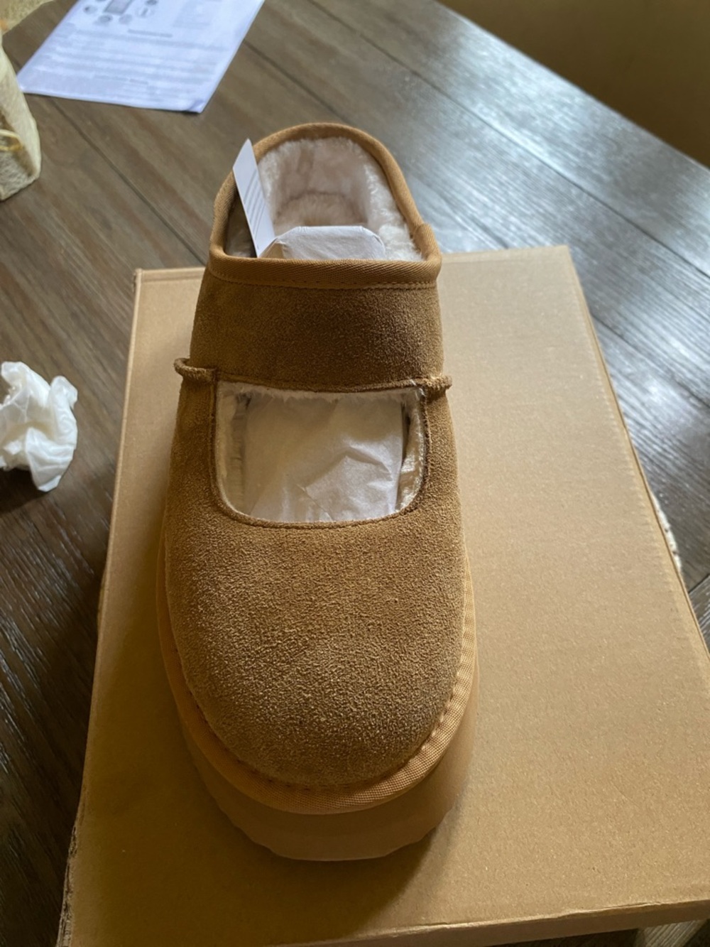 Women’s Casual Suede Mary Jane Sandal - Chestnut